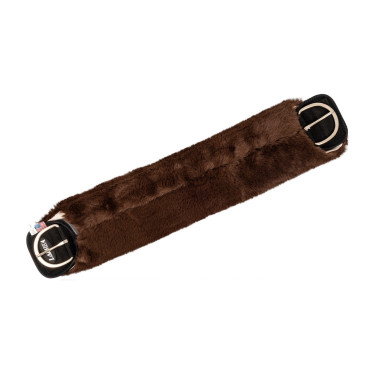 Couvre-sangle western en peau de mouton synthétique Burioni Marron