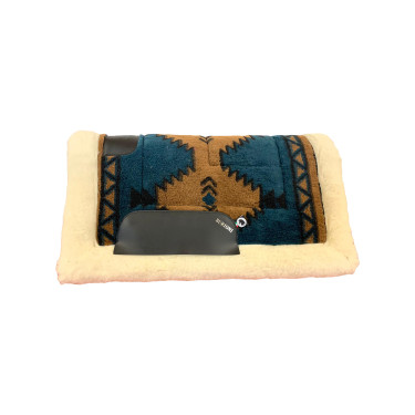 Tapis de selle classique western en polaire avec dessous en laine Burioni Tapis de selle classique western en polaire avec dessous en laine Burioni