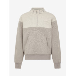 Pull LeMieux à fermeture éclair Quart Kate Young Rider Ash / Stone Gris