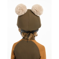 Toque double pompom Mini LeMieux Alpine Marron