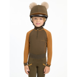 Toque double pompom Mini LeMieux Alpine Marron