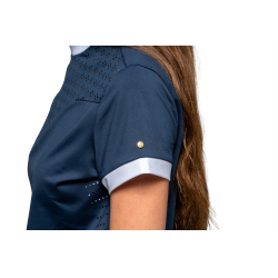 Polo de concours Flags & Cup Isla manches courtes Marine Bleu marine
