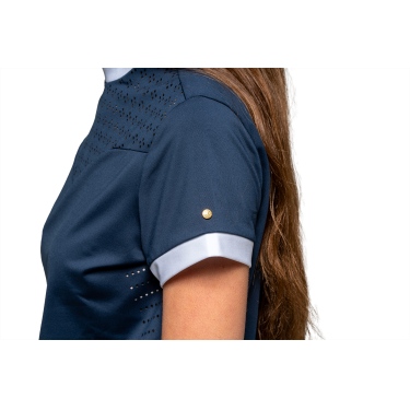 Polo de concours Flags & Cup Isla manches courtes Marine Bleu marine