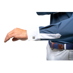 Polo de concours Flags & Cup homme Wako manches longues Marine Bleu marine