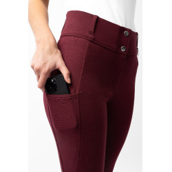 Pantalon fond intégral grip toutes saisons Horze Mira Bordeaux marron Pantalon fond intégral grip toutes saisons Horze Mira Bordeaux marron