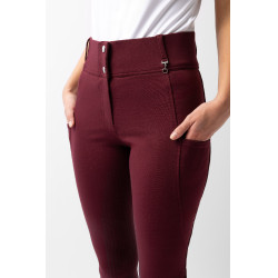 Pantalon fond intégral grip toutes saisons Horze Mira Bordeaux marron Pantalon fond intégral grip toutes saisons Horze Mira Bordeaux marron