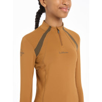 Sous-vêtement mesh Mia LeMieux Young Rider manches longues Ginger Marron Sous-vêtement mesh Mia LeMieux Young Rider manches longues Ginger Marron