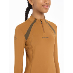 Sous-vêtement mesh Mia LeMieux Young Rider manches longues Ginger Marron Sous-vêtement mesh Mia LeMieux Young Rider manches longues Ginger Marron