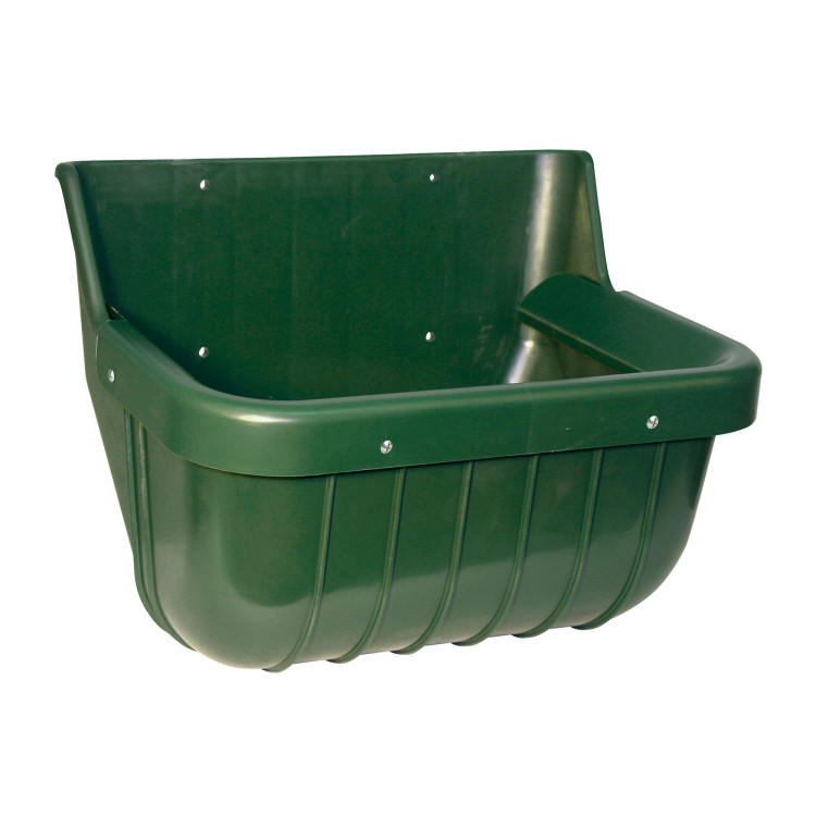 Mangeoire plast. rectangulaire 15l verte