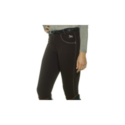 Pantalon Equicomfort Picadilly femme Marine / blanc Bleu
