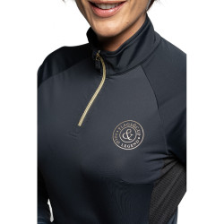 Polo technique Flags & Cup respirant femme Isorteq Noir Polo technique Flags & Cup respirant femme Isorteq Noir
