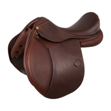 Selle polyvalente Bernini avec panneaux en latex Acavallo Marron foncé