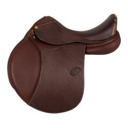 Selle polyvalente Bernini avec panneaux en latex Acavallo Marron foncé