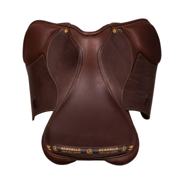 Selle polyvalente Bernini avec panneaux en latex Acavallo Marron foncé