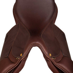 Selle polyvalente Bernini avec panneaux en latex Acavallo Marron foncé