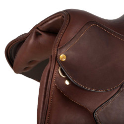 Selle polyvalente Bernini avec panneaux en latex Acavallo Marron foncé