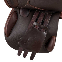 Selle polyvalente Bernini avec panneaux en latex Acavallo Marron foncé