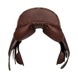 Selle polyvalente Bernini avec panneaux en latex Acavallo Marron foncé