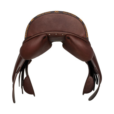 Selle polyvalente Bernini avec panneaux en latex Acavallo Marron foncé