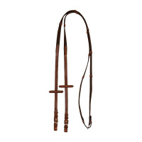 Rênes en nylon avec boucles en cuir Acavallo Cognac Marron