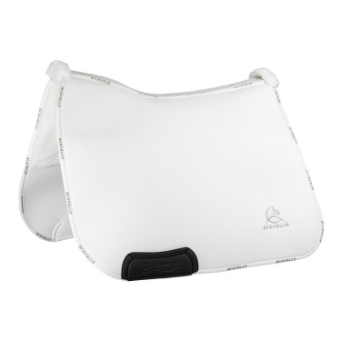 Tapis de selle DS CW-3DS louvre en forme avec intérieur en fausse peau de mouton Acavallo Blanc