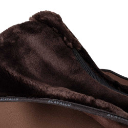 Tapis de selle DS CW-3DS louvre en forme avec intérieur en fausse peau de mouton Acavallo Marron