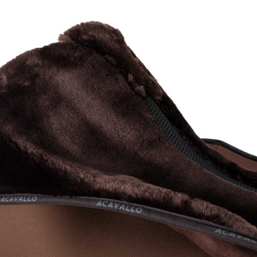 Tapis de selle DS CW-3DS louvre en forme avec intérieur en fausse peau de mouton Acavallo Marron