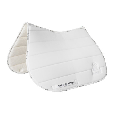 Tapis de selle JS CW-3DS matelassé louvre et bambou Acavallo Blanc