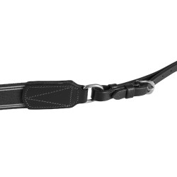 Collier de chasse simple avec bande élastique Acavallo Noir