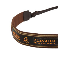 Collier de chasse simple avec bande élastique Acavallo Marron foncé