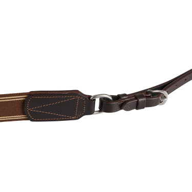 Collier de chasse simple avec bande élastique Acavallo Marron foncé