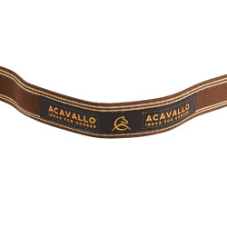 Collier de chasse simple avec bande élastique Acavallo Marron foncé