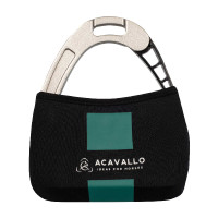 Protège-étriers avec logo Acavallo Noir