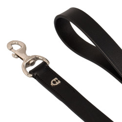 Laisse pour chien en cuir avec motif géométrique Equestro Noir Laisse pour chien en cuir avec motif géométrique Equestro Noir