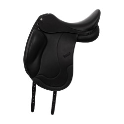 Selle de dressage en cuir doublé Equestro Noir