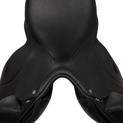 Selle de dressage en cuir doublé Equestro Noir