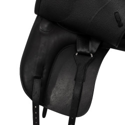Selle de dressage en cuir doublé Equestro Noir