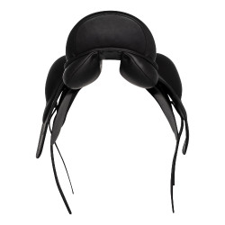 Selle de dressage en cuir doublé Equestro Noir