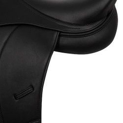 Selle de dressage en cuir doublé Equestro Noir