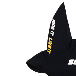 Couvre-oreilles Scuderia Equestro en tissu technique attache Velcro Noir