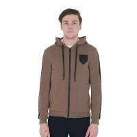 Sweat à capuche pour homme avec intérieur en polaire Equestro Walnut