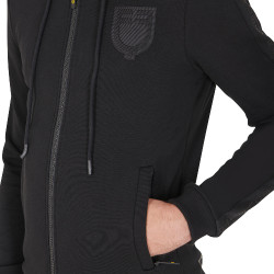 Sweat à capuche pour homme avec intérieur en polaire Equestro Noir