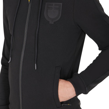 Sweat à capuche pour homme avec intérieur en polaire Equestro Noir
