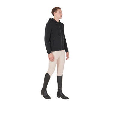 Sweat à capuche pour homme avec intérieur en polaire Equestro Noir