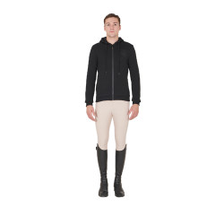 Sweat à capuche pour homme avec intérieur en polaire Equestro Noir