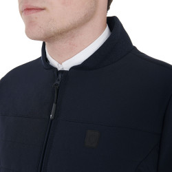 Veste pour homme en tissu technique perforé Equestro Marine Bleu marine