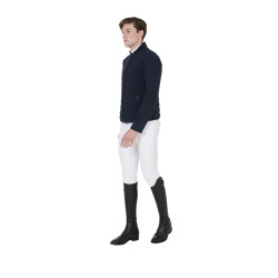 Veste pour homme en tissu technique perforé Equestro Marine Bleu marine