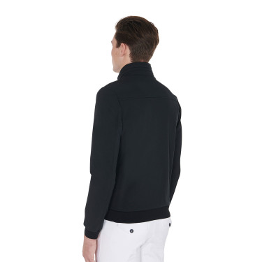 Veste pour homme en tissu technique avec capuche amovible Equestro Veste pour homme en tissu technique avec capuche amovible Equestro