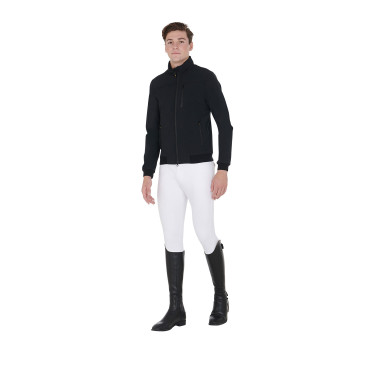 Veste pour homme en tissu technique avec capuche amovible Equestro Veste pour homme en tissu technique avec capuche amovible Equestro