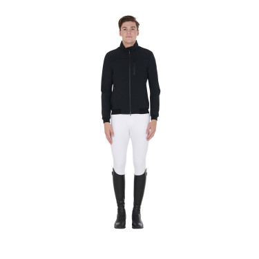 Veste pour homme en tissu technique avec capuche amovible Equestro Veste pour homme en tissu technique avec capuche amovible Equestro